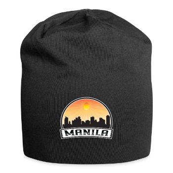 Manila Philippinen Skyline Vintage Sunset Travel S - Jersey-Beanie - Schwarz - Vorne
