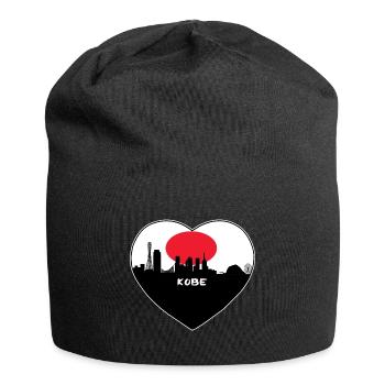 Kobe Japon Flag Skyline Souvenir de voyage - Bonnet en jersey - noir - Devant