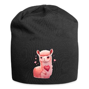 Lama Cadeau de Saint-Valentin - Bonnet en jersey - noir - Devant