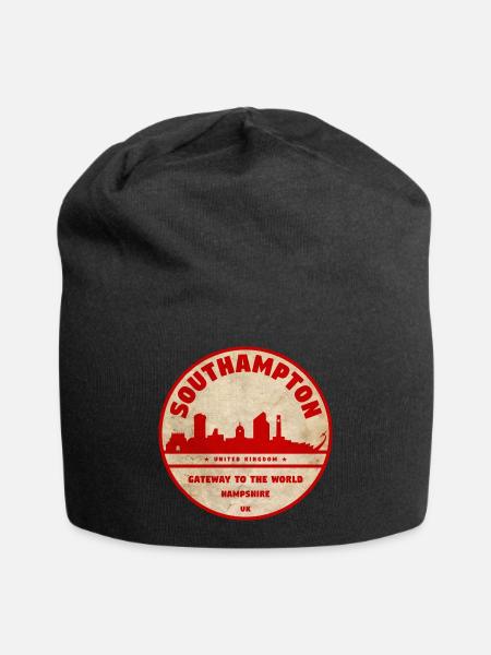 Southampton Skyline Abzeichen - Jersey-Beanie - Schwarz