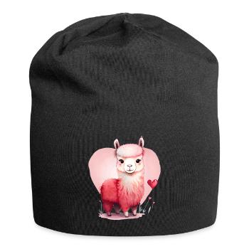 Lama Cadeau de Saint-Valentin - Bonnet en jersey - noir - Devant