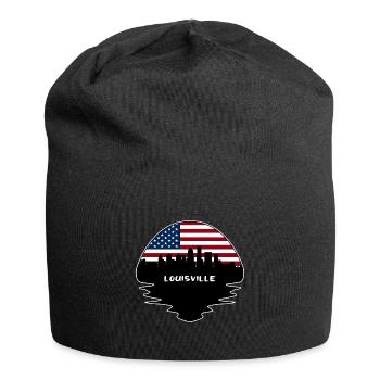 Louisville Kentucky Usa drapeau Skyline Silhouette Tr - Bonnet en jersey - noir - Devant