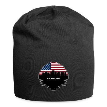 Richmond Virginie États-Unis Flag Skyline Silhouette - Bonnet en jersey - noir - Devant