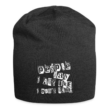 Sarcastic Mock Tease Sarcasm Bitterness T-shirt - Jersey Beanie - charcoal grey - Front