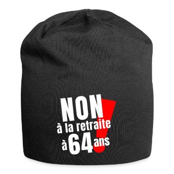 retraite, réforme des retraites, retraité - Bonnet en jersey - noir - Devant