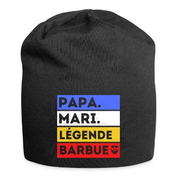 Papa barbu humour papa cadeau fête des pères - Bonnet en jersey - noir - Devant