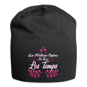 La Meilleure copine de tous les temps. Cadeau. - Bonnet en jersey - noir - Devant