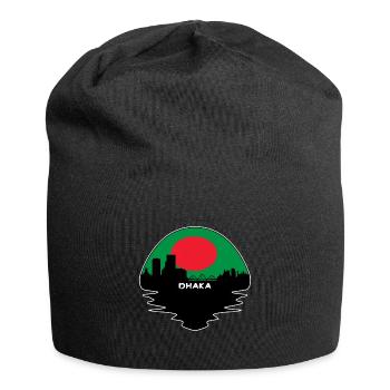 Dhaka Bangladesh Flag Skyline Silhouette Travel - Jersey Beanie - black - Front
