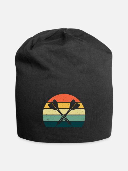 Retro darts t-shirt dartpfeil - Jersey-Beanie - Schwarz
