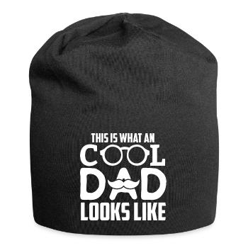 This is what a really cool dad looks like - Jersey Beanie - black - Front