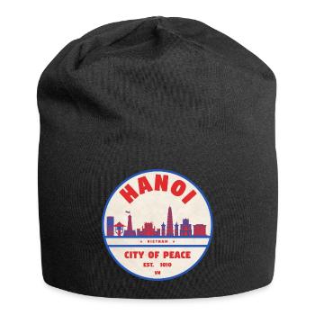 Hanoi City of Peace Badge Stadtlandschaft - Jersey-Beanie - Schwarz - Vorne