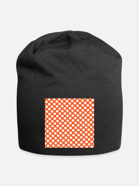 Punkte Hintergrund Textur Vorlage personalisieren - Jersey-Beanie - Schwarz