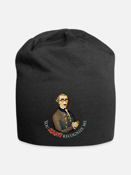 Drôle de philosophe : Je ne peux pas reconnaître Emmanuel Kant - Bonnet en jersey - noir