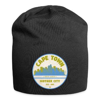 Cape Town Skyline Vintage Emblem - Jersey Beanie - black - Front