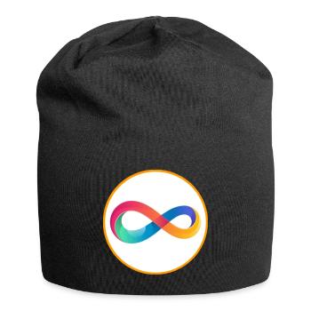 Unendlichkeit - Jersey-Beanie - Schwarz - Vorne