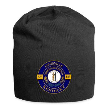 Louisville Kentucky drapeau USA voyage souvenir badge - Bonnet en jersey - noir - Devant