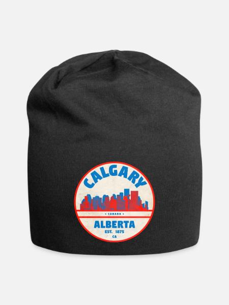 Calgary Skyline Vintage - Jersey-Beanie - Schwarz