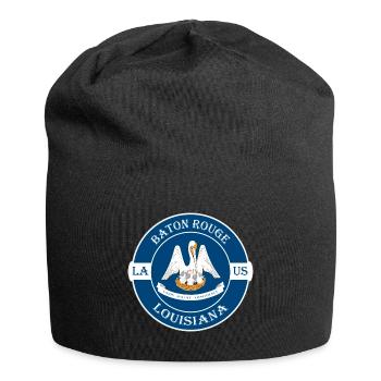 Baton Rouge Louisiana Flag USA Souvenir Badge - Bonnet en jersey - noir - Devant