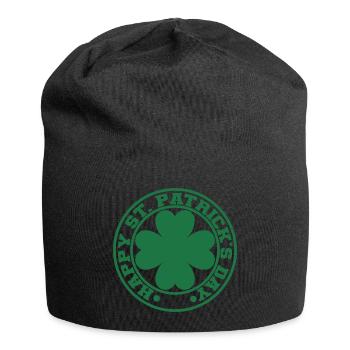 Cadeau de la Saint-Patrick Trèfle Hommes, Femmes, Enfants - Bonnet en jersey - noir - Devant