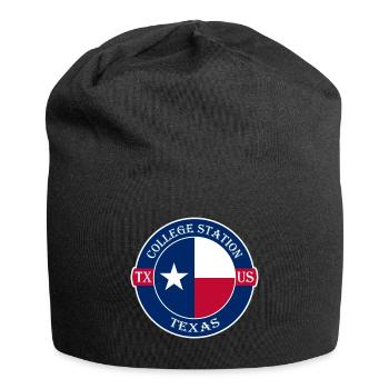 College Station Texas Flagge USA Souvenir Abzeichen - Jersey-Beanie - Schwarz - Vorne