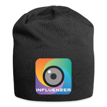 Influenzer - Jersey-Beanie - Schwarz - Vorne
