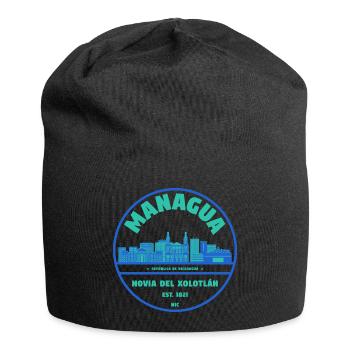 Managua Nicaragua Badge - Jersey Beanie - black - Front