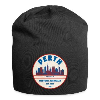 Perth Skyline Retro AU - Jersey Beanie - black - Front