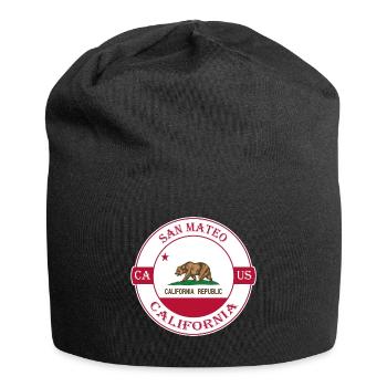 San Mateo California Flagge USA Souvenir Abzeichen - Jersey-Beanie - Schwarz - Vorne