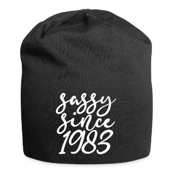 frech seit 1983, Geschenk zum 40. Geburtstag 40 Jahre alt - Jersey-Beanie - Schwarz - Vorne