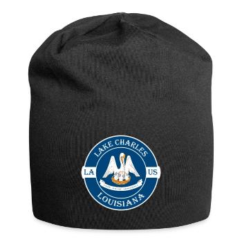 Lake Charles Louisiana Flag USA Souvenir Badge - Bonnet en jersey - noir - Devant