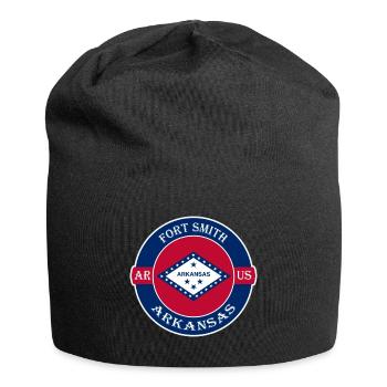 Fort Smith Arkansas Flag USA Travel Souvenir Badge - Bonnet en jersey - noir - Devant