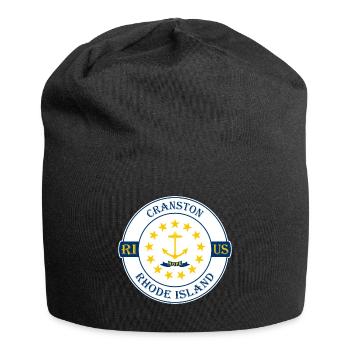 Cranston Rhode Island Flag USA Souvenir Badge - Jersey Beanie - black - Front
