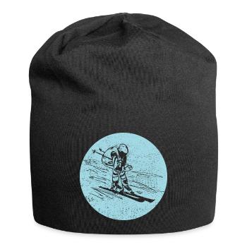 Ski - Vacances au ski et ski rétro - Bonnet en jersey - noir - Devant