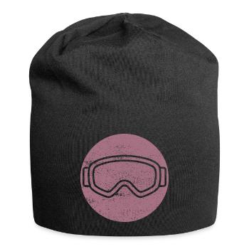 Ski - Vacances au ski et ski rétro - Bonnet en jersey - noir - Devant