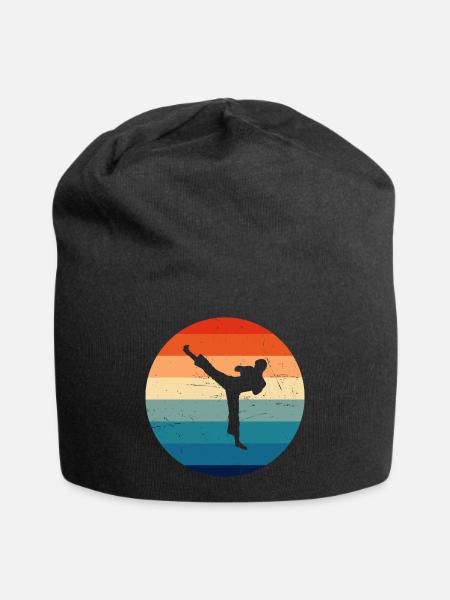 Boxing Kickboxer Kickboxen Boxen Damen Herren - Jersey-Beanie - Schwarz