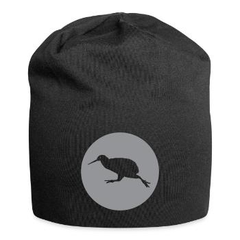 KIWI - Vogel - Neuseeland - Jersey-Beanie - Schwarz - Vorne