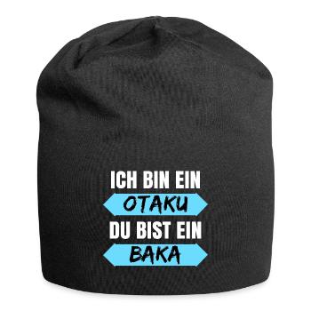 Anime Baka Otaku Kanji Statement Popkultur Manga - Jersey-Beanie - Schwarz - Vorne
