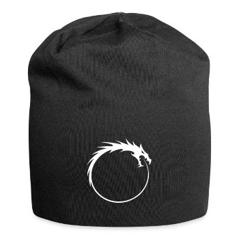 Ouroboros Drache beißt sich in den eigenen Schwanz - Jersey-Beanie - Schwarz - Vorne