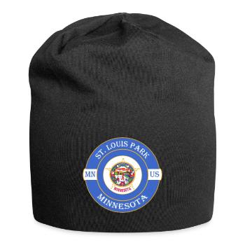 St. Louis Park Minnesota Flag USA Souvenir Logo - Jersey Beanie - black - Front