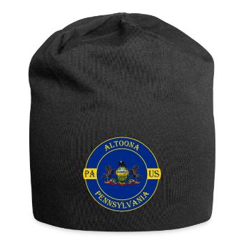 Altoona Pennsylvania Flag USA Souvenir Badge - Bonnet en jersey - noir - Devant