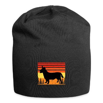 Lancashire Heeler Dog Love Silhouette Retro Sunset - Bonnet en jersey - noir - Devant
