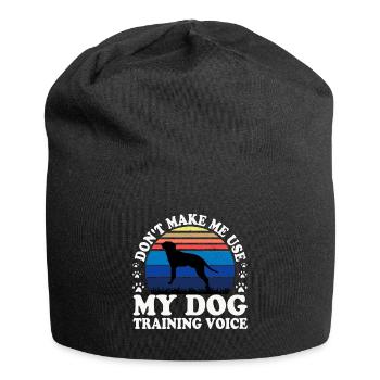 Braque Saint Germain Dog Silhouette Retro Coucher de soleil - Bonnet en jersey - noir - Devant