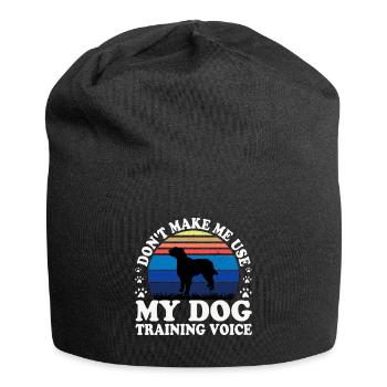 Briquet Griffon Vendeen Dog Silhouette Retro Sun - Bonnet en jersey - noir - Devant