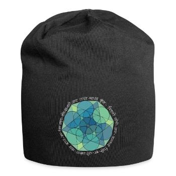 Jaya Radha Madhava Mantra - Bonnet en jersey - noir - Devant