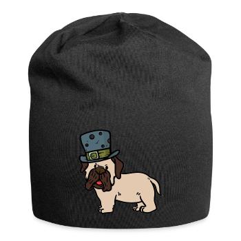Idée cadeau Dog Owner Pug Hat Mister Sir - Bonnet en jersey - noir - Devant