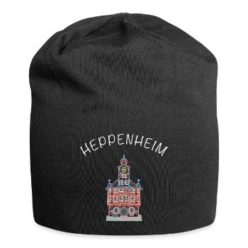 Historisches Rathaus Heppenheim, Hessen - Jersey-Beanie - Schwarz - Vorne