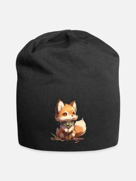 Red Fox, Dessin animé, Anime Comic Fox - Bonnet en jersey - noir
