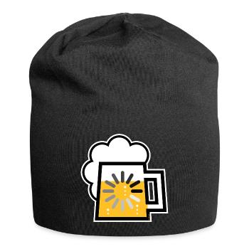 Beer Loading (Drinking In Progress / | ) - Jersey Beanie - black - Front