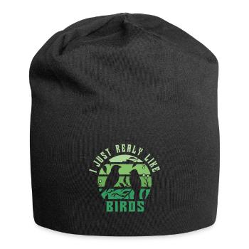 Vogel Design - Jersey-Beanie - Schwarz - Vorne