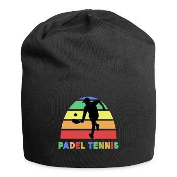 Sport Padel Tennis Balles de loisir Raquettes - Bonnet en jersey - noir - Devant